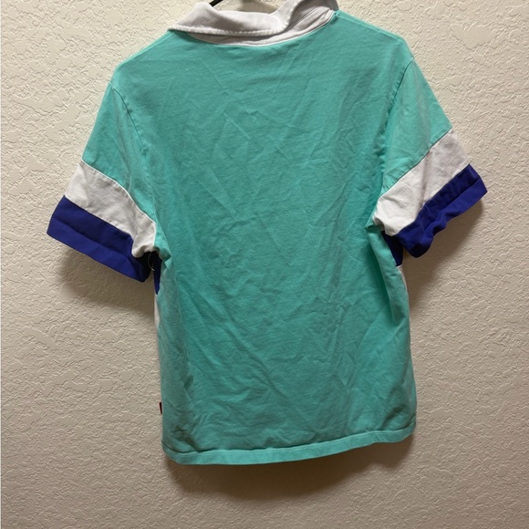 Disney Parks Marvel Polo Shirt Adult L Blue &White Spiderman Embroidered - Picture 5 of 6